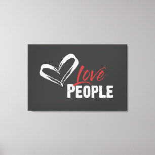 Love People Wrapped Canvas Afdruk