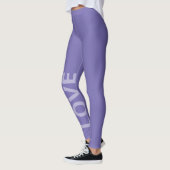 Love Periwinkle Blue Monochrome Classic Text Leggings (Links)