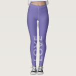 Love Periwinkle Blue Monochrome Classic Text Leggings<br><div class="desc">met jouw tekst. Schrijf alsjeblieft in PETTEN.</div>