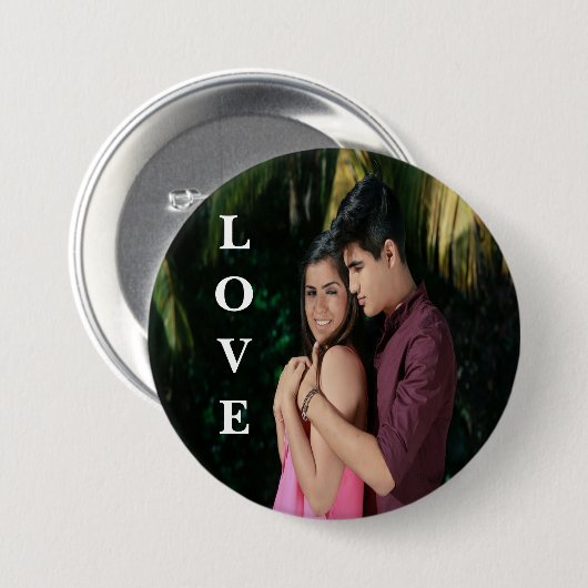 Love Personalized Photo Button (Voorkant /achterkant)