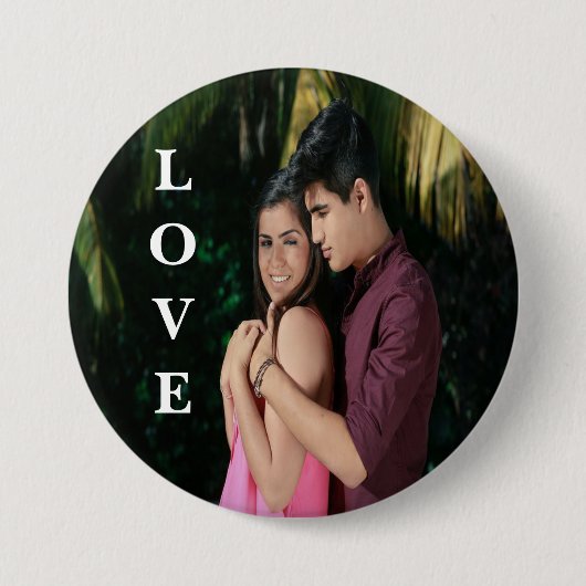 Love Personalized Photo Button (Voorkant)