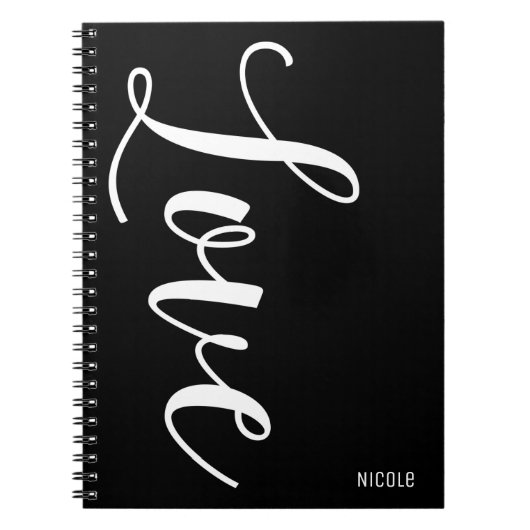 LOVE Persoonlijk Chic Inspirerend Type Notitieboek (Voorkant)