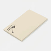 Love Pet Paw Print Brown Grunge Typografie Post-it® Notes (Schuin)