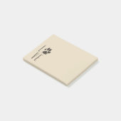 Love Pet Paw Print Brown Grunge Typografie Post-it® Notes (Schuin)