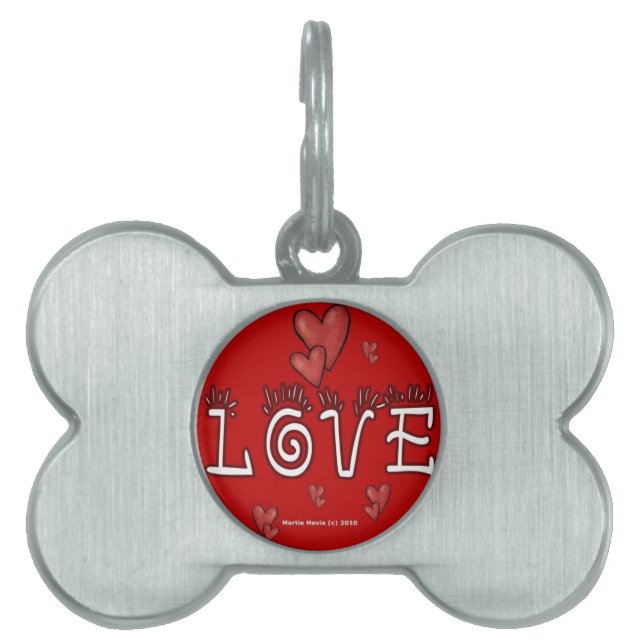 Love Pet Tag Huisdieren Naamplaatje (voorkant)