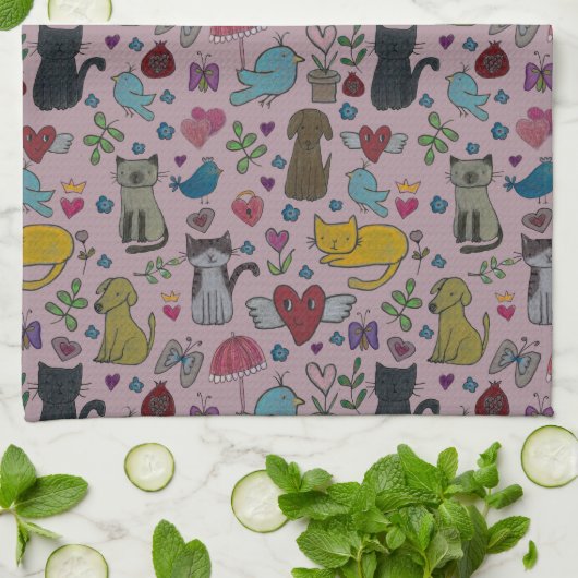 Love Pets Dish Towel Theedoek (Gevouwen)