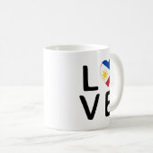 Love - Philippines Flag Koffiemok (Voorkant rechts)