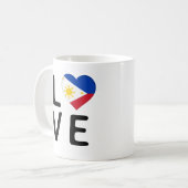 Love - Philippines Flag Koffiemok (Voorkant links)