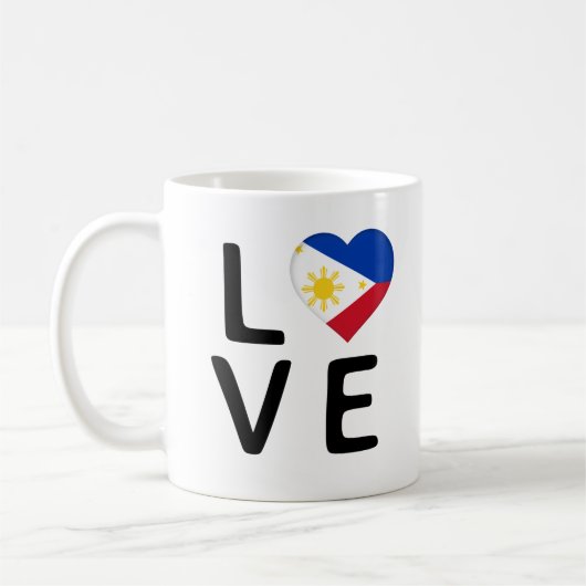 Love - Philippines Flag Koffiemok (Links)