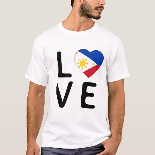 Love - Philippines Flag T-shirt (Voorkant)