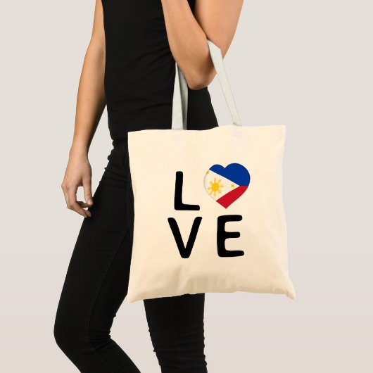 Love - Philippines Flag Tote Bag (Voorkant (product))