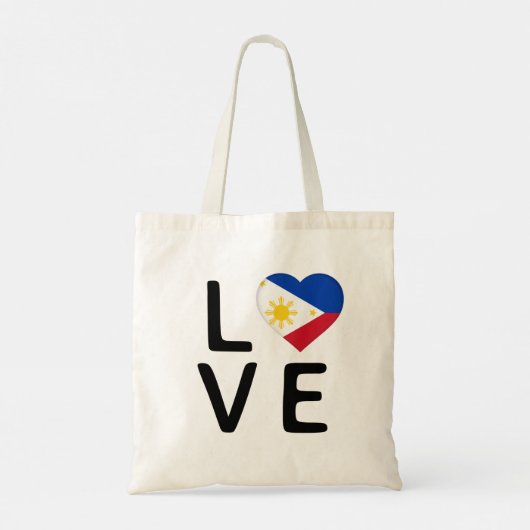 Love - Philippines Flag Tote Bag (Achterkant)