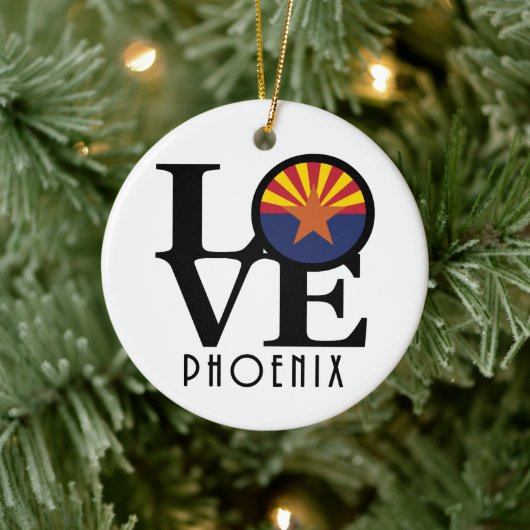 LOVE Phoenix Arizona Keramisch Ornament (Boom)