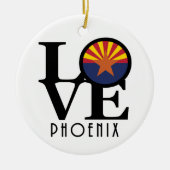 LOVE Phoenix Arizona Keramisch Ornament (Voorkant)