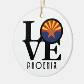 LOVE Phoenix Arizona Keramisch Ornament (Links)