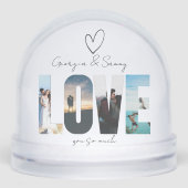 LOVE Photo Collage Christmas Sneeuwbol (Voorkant)