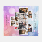 Love Photo Collage Fleece Deken (Voorkant (Horizontaal))