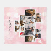 Love Photo Collage Fleece Deken (Voorkant (Horizontaal))