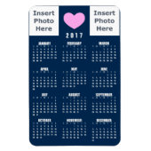 Love Photo Collage Sjabloon - 2017 Calendar Magnet Magneet (Verticaal)