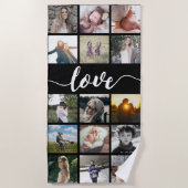 Love Photo Collage Strandlaken (Voorkant)