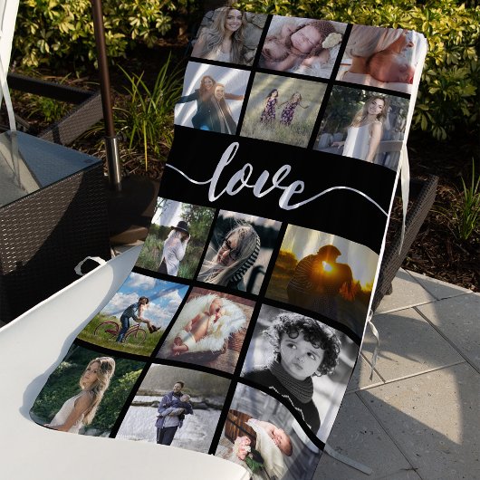 Love Photo Collage Strandlaken