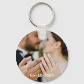 Love Photo Customizable Valentine Keychain (Achterkant)
