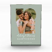 Love Photo Eenvoudig Modern Gepersonaliseerd Gift  Fotoblokken (Voorkant)