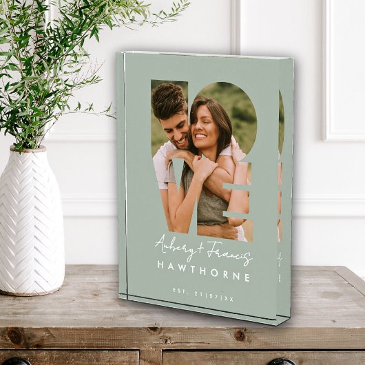 Love Photo Eenvoudig Modern Gepersonaliseerd Gift  Fotoblokken