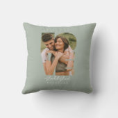 Love Photo Eenvoudig Modern Gepersonaliseerd Gift  Kussen (Achterkant)