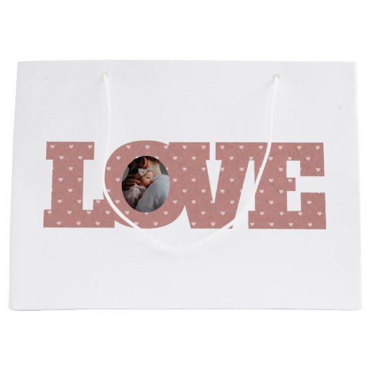 Love Photo Gift Bag Groot Cadeauzakje (Voorkant)