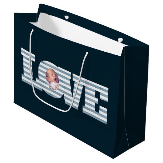 Love Photo Gift Bag Groot Cadeauzakje (Voorkant Gekanteld)
