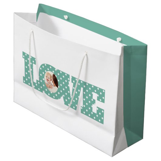 Love Photo Gift Bag Groot Cadeauzakje (Voorkant Gekanteld)