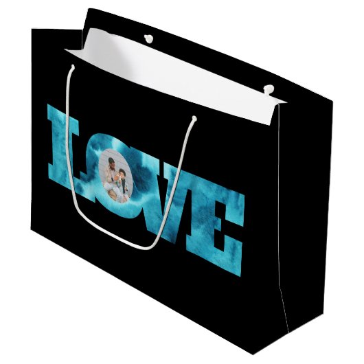 Love Photo Gift Bag Groot Cadeauzakje (Voorkant Gekanteld)