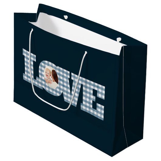 Love Photo Gift Bag Groot Cadeauzakje (Voorkant Gekanteld)