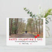 Love Photo Happy Valentine's Day Feestdagenkaart (Staand voorkant)