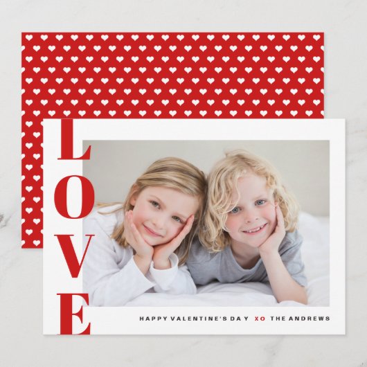 Love Photo Happy Valentine's Day Feestdagenkaart (Voorkant / Achterkant)