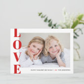 Love Photo Happy Valentine's Day Feestdagenkaart (Staand voorkant)