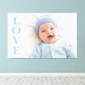 Love Photo Keepomwille Blue Typography Canvas (Insitu (Houten vloer))