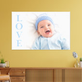 Love Photo Keepomwille Blue Typography Canvas (Insitu (Woonkamer))