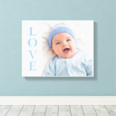 Love Photo Keepomwille Blue Typography Canvas (Insitu (Houten vloer))