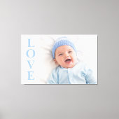 Love Photo Keepomwille Blue Typography Canvas Afdruk (Voorkant)