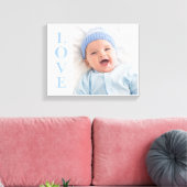 Love Photo Keepomwille Blue Typography Canvas Afdruk (Insitu (Woonkamer))