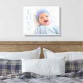 Love Photo Keepomwille Blue Typography Canvas Afdruk (Insitu (Slaapkamer))