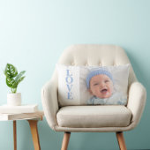 Love Photo Keepomwille Blue Typography Kussen (Stoel)