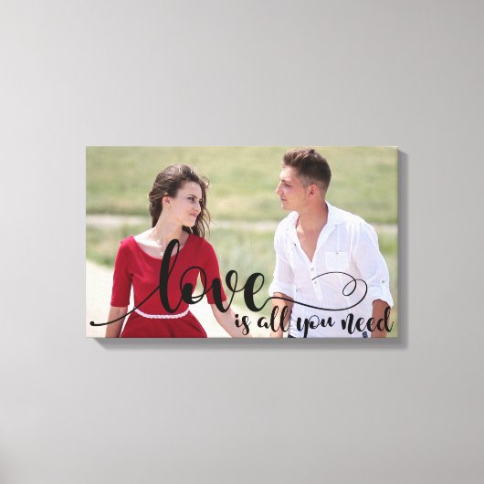 Love Photo Overlay | Creëer uw eigen aangepaste fo Canvas Afdruk (Voorkant)