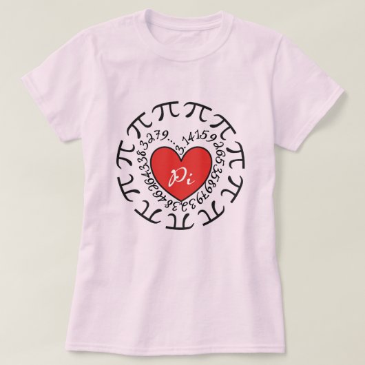 Love Pi 3.14 - Pi Day T-shirt (Design voorkant)