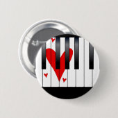 Love Piano Ronde Button 5,7 Cm (Voorkant /achterkant)