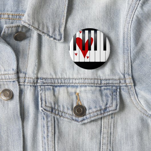 Love Piano Ronde Button 5,7 Cm (In situ)