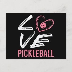 Love Pickleball Heart Pickle Ball Vrouwen Meisjes  Briefkaart