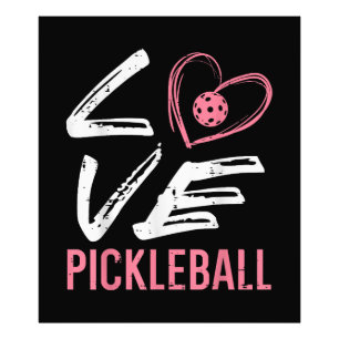 Love Pickleball Heart Pickle Ball Vrouwen Meisjes Foto Afdruk